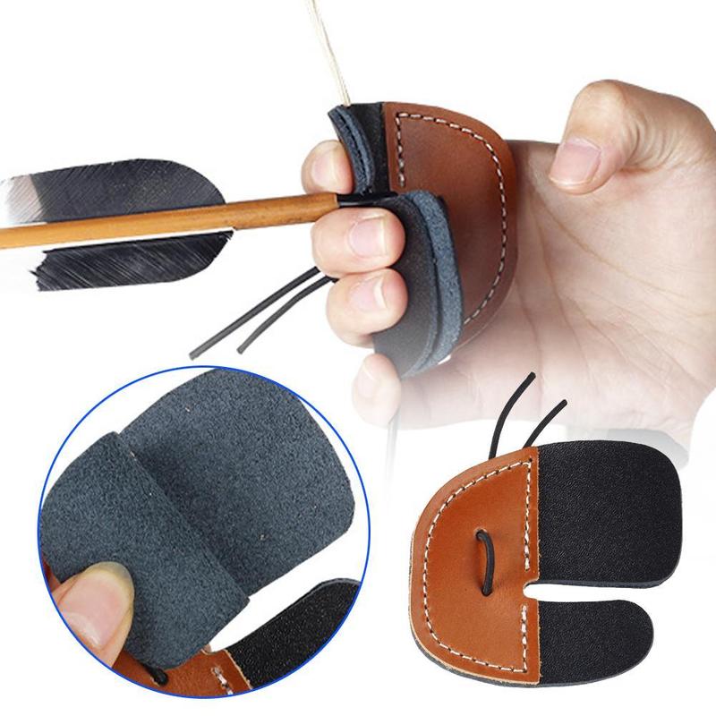Product Introduction of Bow And Arrow Sports Cowhide Finger Protector Double Protector Accessories Sports Layer Finger 27
