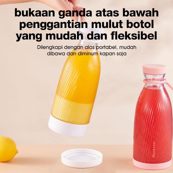 Rockstar bahan yang aman untuk makanan blender 6 bilah mata pisau juicer mini blander 500ml portable usb charge chopper  kekinian 8