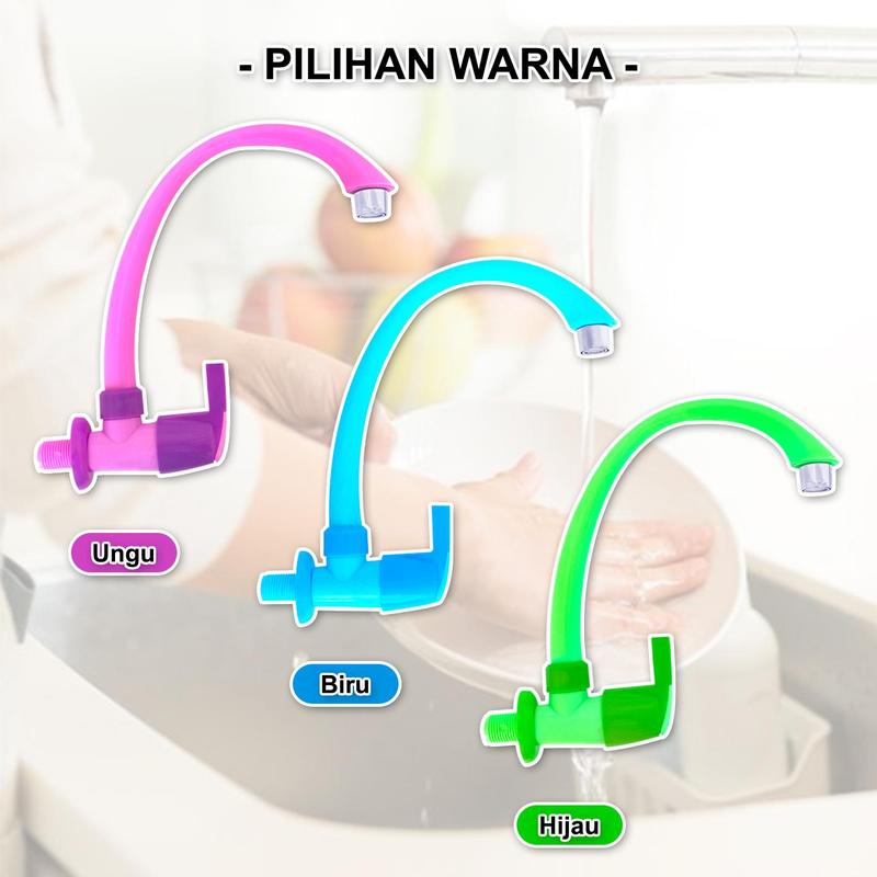 KRAN AIR ANGSA PVC HANDLE ENGKOL - KRAN CUCI PIRING / KRAN WASTAFEL Ungu 0