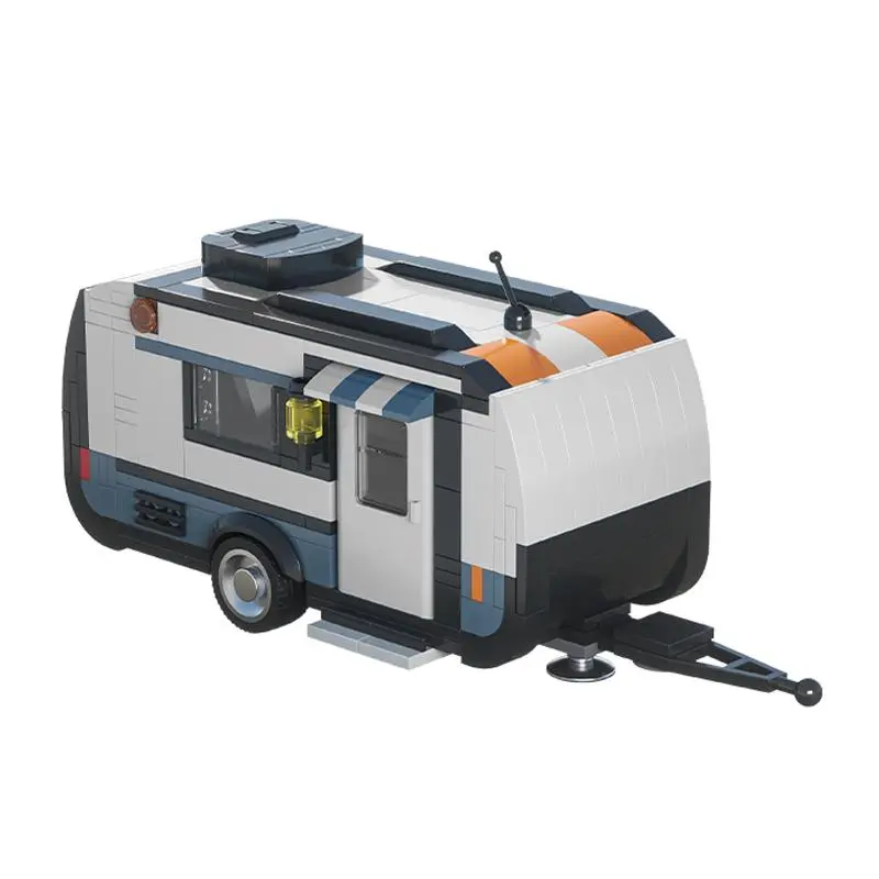 RV Trailer Building Blocks Set, 1 Box Travel Trailer Camping Vehicle Assembly Bricks Model Toys, Creative Ornament for Gifts 6