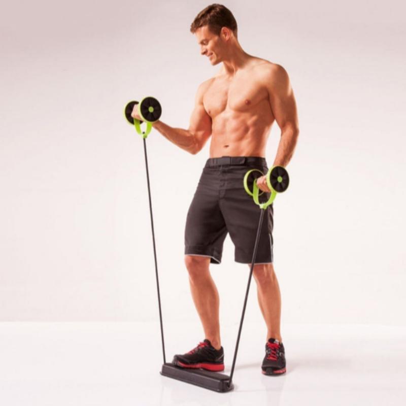 Product Introduction of Multifunctional Abdominal Exercise Wheel, 1 Set Abdominal Trainer With Resistance Band, Abdominal Muscle Training Equipment For Home Gym 5