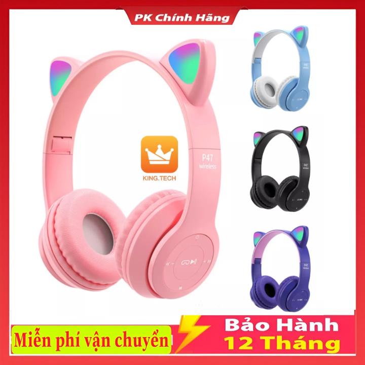 Tai Nghe Mèo Bluetooth P47M, Tai Mèo Dễ Thương