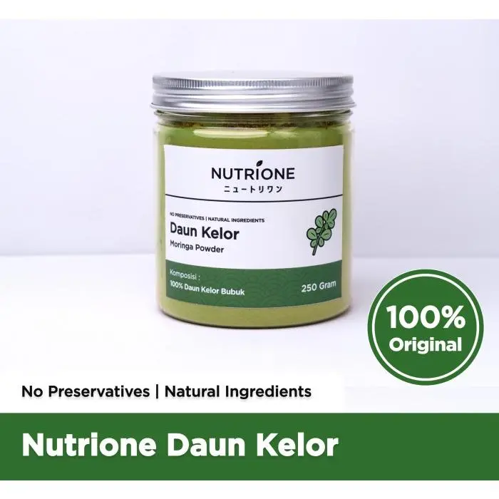 TERJANGKAU! Daun Kelor Bubuk / Moringa Powder Premium Original Nutrione