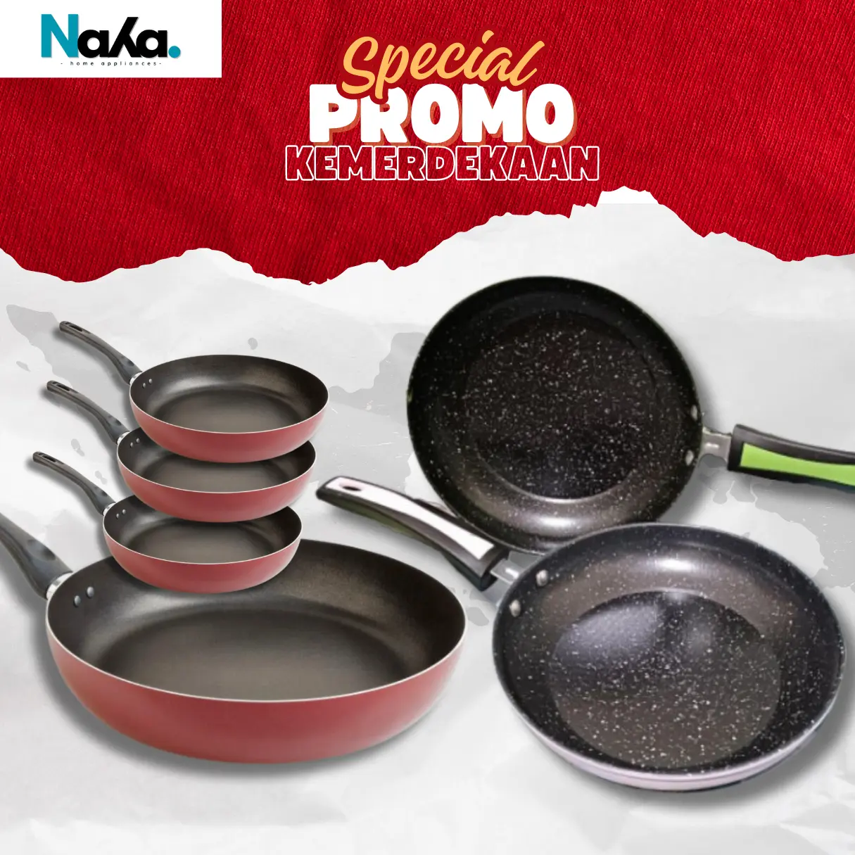 Teflon Fry Pan Anti Lengket Wajan Penggorengan Minimalis Termurah Panci
