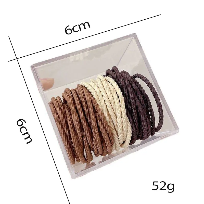 Scrunchies Phong Cách Hàn Quốc, 50 Chiếc / bộ, Thời Trang, Dây Cao Su Đóng Hộp, Dây Buộc Tóc, Phụ Kiện Tóc Nữ 1