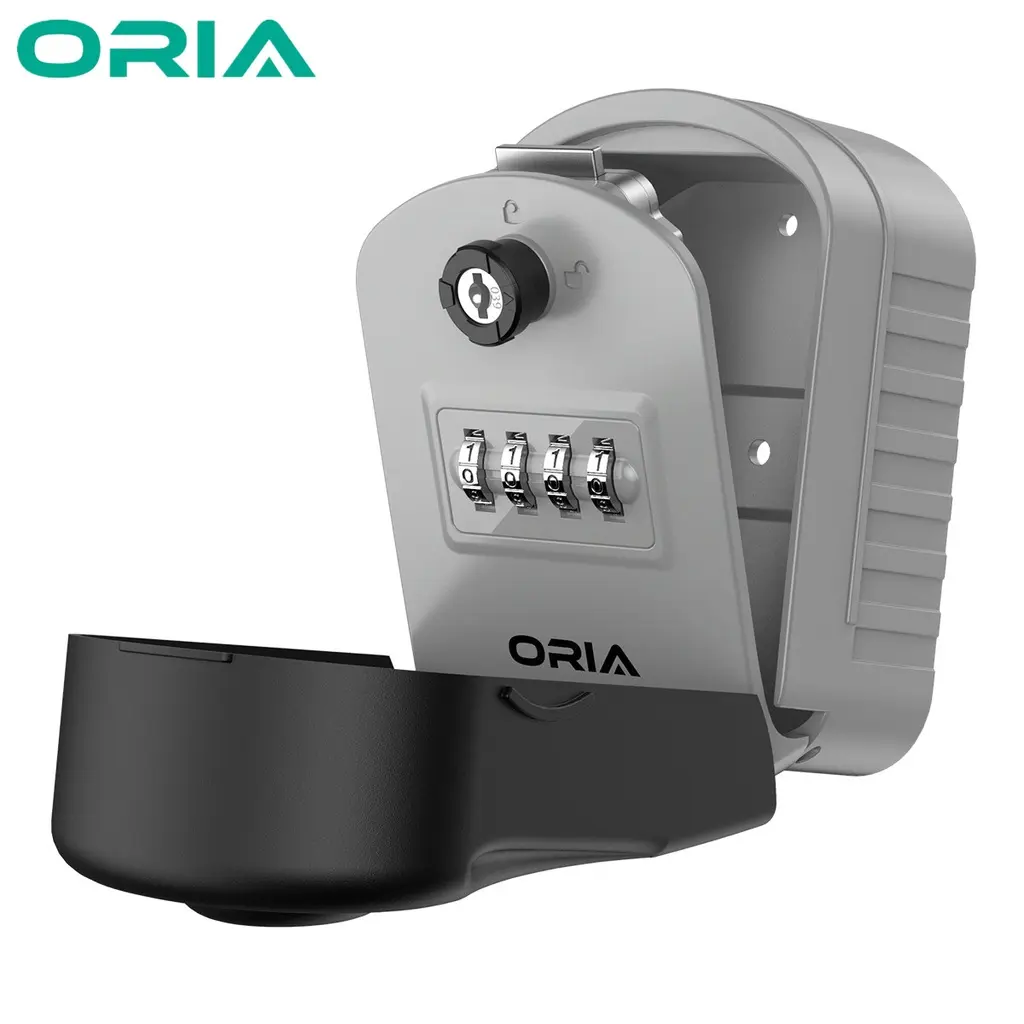ORIA Large Capacity 4 Digit Key Storage Lock Box Resettable Code(with 1 Key)