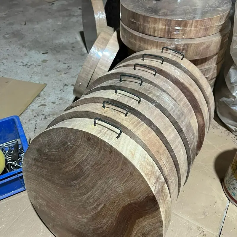 Thớt gỗ nghiến  DK28cm ( chuyên thái lát ,băm chặt,  dùng gia đình ) xanh1 an toàn cho máy rửa bát thot nghien tay bac th ớ t _ ng hiến 3