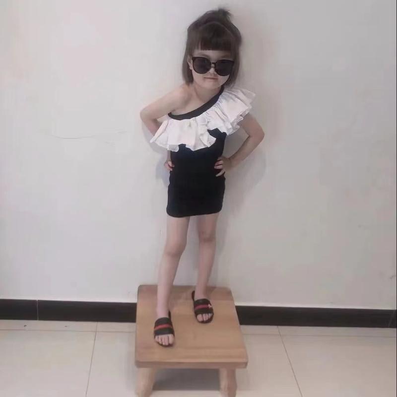 Váy Ôm Sát Cho Bé Gái, Cỡ Trẻ Em, Kiểu Trễ Vai Có Dây Đeo Co Giãn, Thiết Kế Xếp Ly Bodycon, Hợp Xu hướng Trình Diễn Thời Trang, Hàng Mới Về Mùa Hè 2025 6