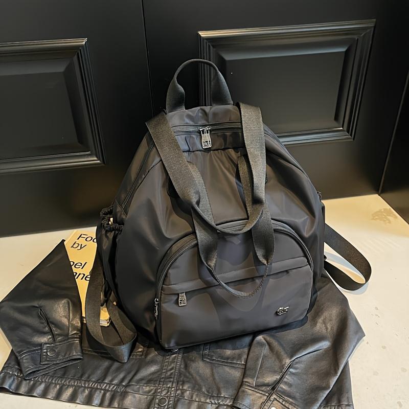 Product Introduction of Large Capacity Commuting Travel Shoulder Bag Fashionable Versatile Backpack Parent Bag Women's Casual Bag Oxford Cloth Handbag Adjustable Strap Zipper Closure 7