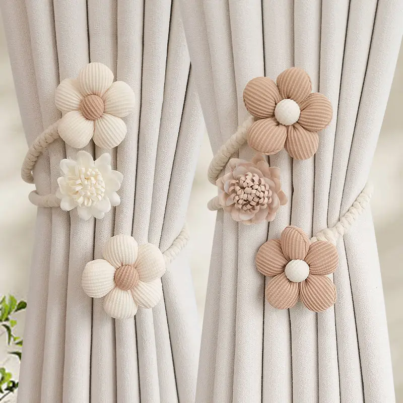 Rèm, Hoa Tươi, Gói Một Cặp, Dây Co Giãn Buộc Rèm Lưới, Kẹp Lưu Trữ, Màu Trơn Dễ Thương, Đồ Trang Trí Treo