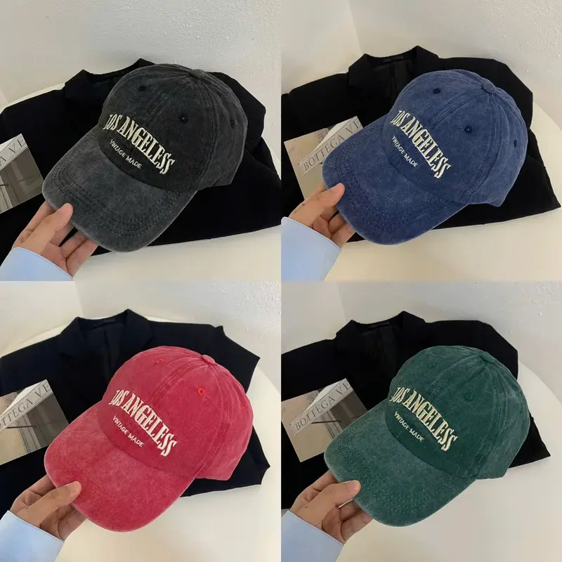 Mũ nón lưỡi trai unisex phong cách retro vintage hàn quốc thêu chữ los angeles heart capricon 4