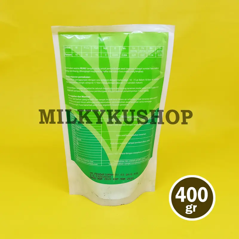 PUPUK NEO KRISTALON HIJAU 400 GRAM KEMASAN PABRIK PAK TANI 1