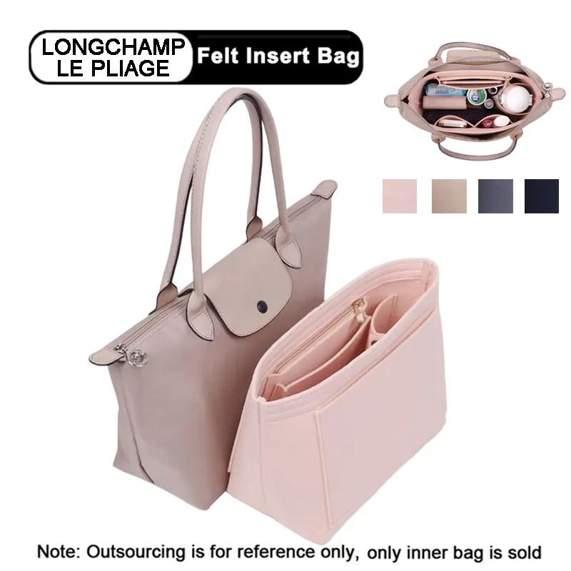Insert Bag Organizer For Longchamp LE PLIAGE Tote Makeup Bag Liner Travel Inner Purse Storage Pouch Handbag Shopper Bag Shaper