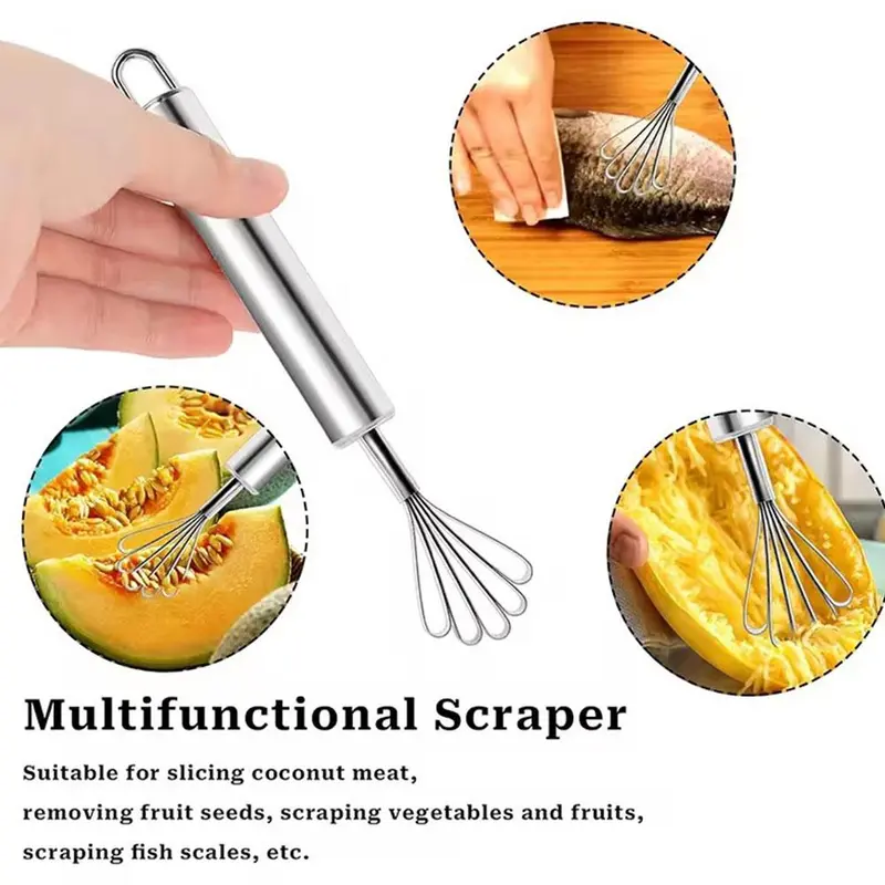 Dụng Cụ Nạo Dừa Bằng Thép Không Gỉ, Đồ Dùng Nhà Bếp, Muỗng Lấy Hạt Dưa, Dụng Cụ Cạo, Cân 3