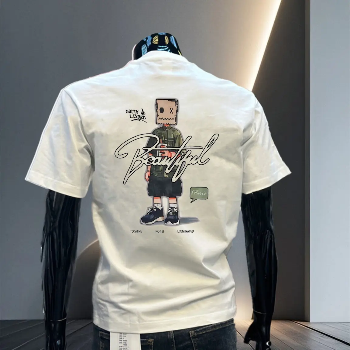 Áo Thun Cotton Nguyên Chất ngắn Tay Cho Nam, Thiết Kế Hợp Xu hướng Phong Cách Anh Quốc Đơn Giản Và Thời Trang, Áo Thun In Hình Tay Lửng Đẹp Trai Hợp Xu hướng Xu Hướng