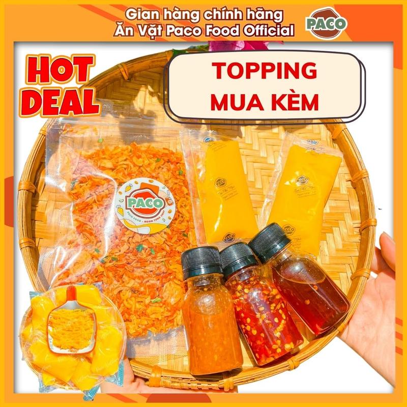 GIA VỊ TOPPING LẺ TRONG COMBO BÁNH TRÁNG PHƠI SƯƠNG PACO FOOD-đồ ăn vặt snacks
