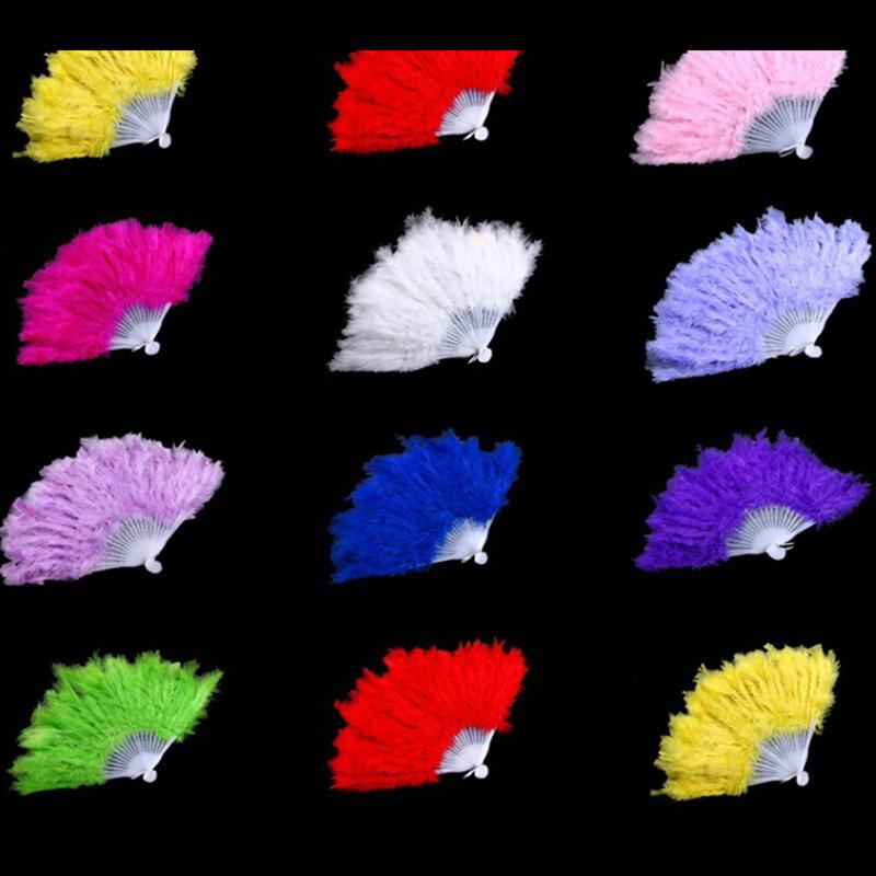 Product Introduction of พัดลมขนนกพับได้ เครื่องแต่งกายใหม่ 9 สี เหมาะสำหรับงานแต่งงาน โชว์เกิร์ล เต้นรำ แฟนซี 15