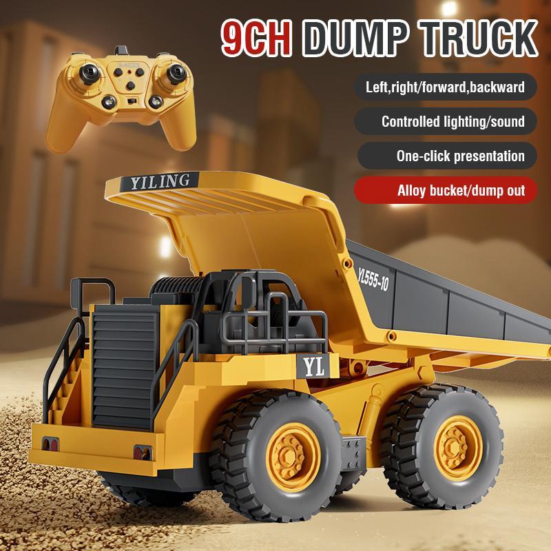 Remote Control Engineering Car Toy, 2.4GHz Multifunctional Alloy Simulation Toy, Backhoe RC Excavator, RC Bulldozer, RC Dump Truck, Birthday Gifts 7