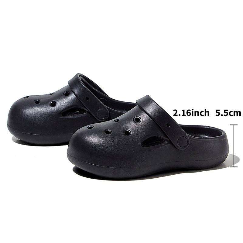 Guốc Thoáng Khí Đế Dày, 5cm, Dành Cho Nữ, Thích Hợp Cho Mùa Hè, Sử Dụng Trong Nhà Và Ngoài Trời, Không Trơn Trượt, Dép Bãi Biển Thường Ngày Thiết Kế Mềm Mại, Phong Cách Mới Cho Năm 2024 DéP Shoes GiàY 3