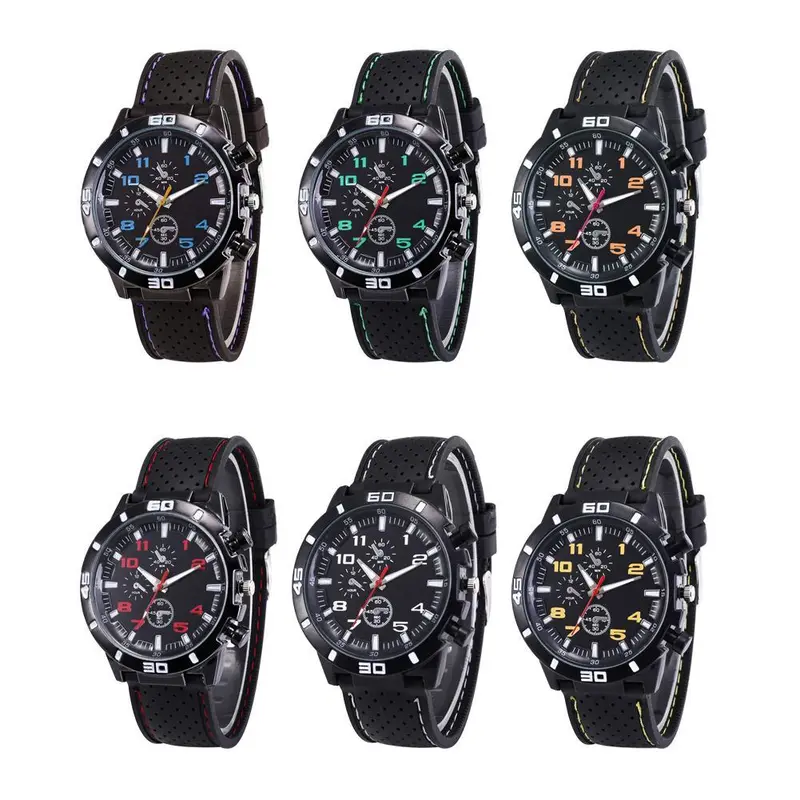 Đồng Hồ Chống Nước Thể Thao, Unisex, Chống Sốc, Thích Hợp Cho Học Sinh, Đồng Hồ Relo Thể Thao, Dây Đeo Silicon 4