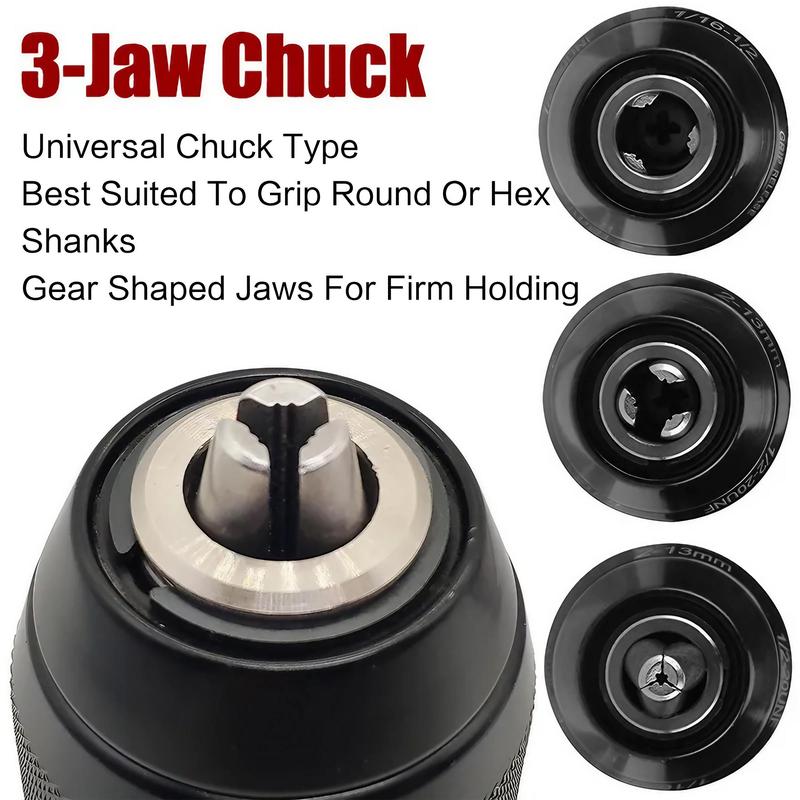 1/2-20UNF Keyless Drill Chuck & Accessories, Drill Chuck & Accessories, Professional Power Tool Accessories for Drill 2