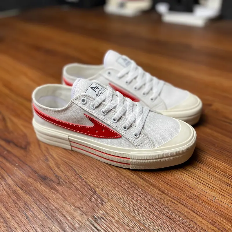 SEPATU PRIA WANITA AFR NOLEDS WHITE RED LOKAL BRAND ORIGINAL Sneakers Kasual 3