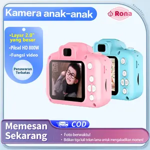 Kamera Digital Mini Anak layar  USB 2.0 IPS 800W piksel| DSLR Mainan Foto Video| Kids Action Camera Digital