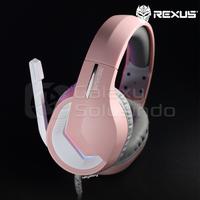 Gambar REXUS Vonix F80 RGB Gaming Headset - Merah Muda - Hitam dari GASOL MALANG Kota Malang 4 Tokopedia