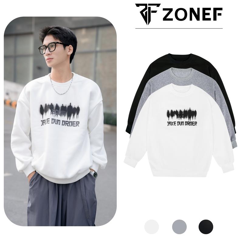 ( COMBO 2 ÁO ) Áo Nỉ Sweater Nỉ Bông cổ tròn Unisex định lượng 230 GSM, form rộng Menswear Tay Dài