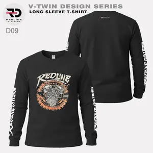 REDLINE CLOTHES Kaos Lengan Panjang Distro Desain Bikers Pria Wanita Premium Katun Combed 24s baju