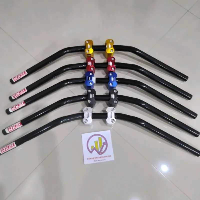 STANG RZR RXZ ROADRACE DRAG LENGKAP DENGAN RISER RAISER WARNA CNC ALUMUNIUM MOTOR 3