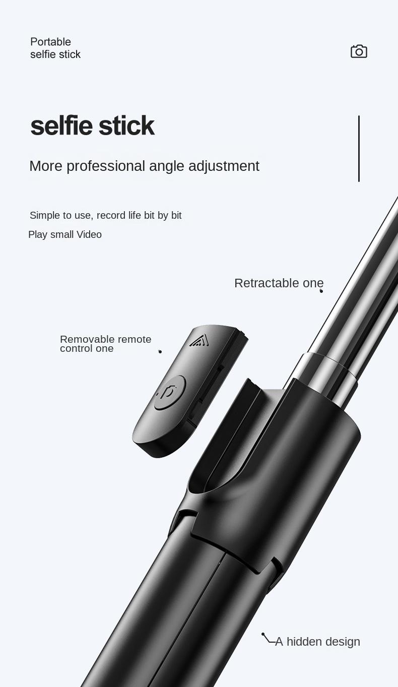 Product Introduction of S02 Mobile Camera Pole Tripod Bluetooth Universal Camera Pole 9