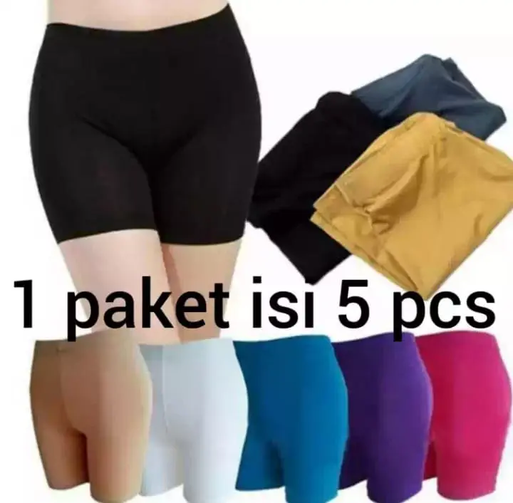 celana shot pendek wanita 1pkt isi 5pcs bahan halus lembut
