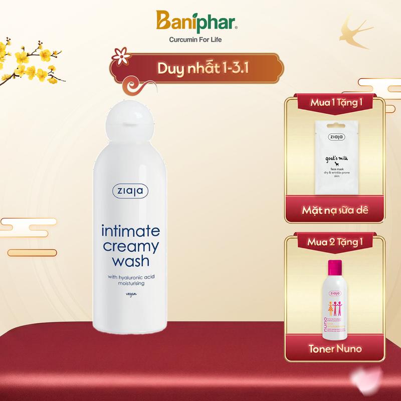 Dung Dịch Vệ Sinh Phụ Nữ Ziaja Intimate Bổ Sung Hyaluronic Acid Thơm Mát Dịu Nhẹ Giúp Làm Sạch Cân Bằng pH Tự Nhiên Dưỡng Ẩm Sâu Đem Lại Cảm Giác Thoải Mái 200ml