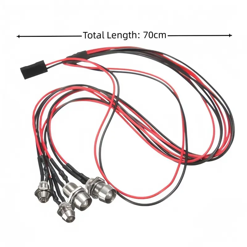 Bộ đèn LED RC, Mới, dành cho bánh xích 1 / 8 1 / 10 1 / 12, Đèn pha dễ lắp đặt, Thích hợp cho ô tô trôi dạt, đèn pha xe tải RC, cho HSP, HPI, MN99, MN90, Wltoys 2