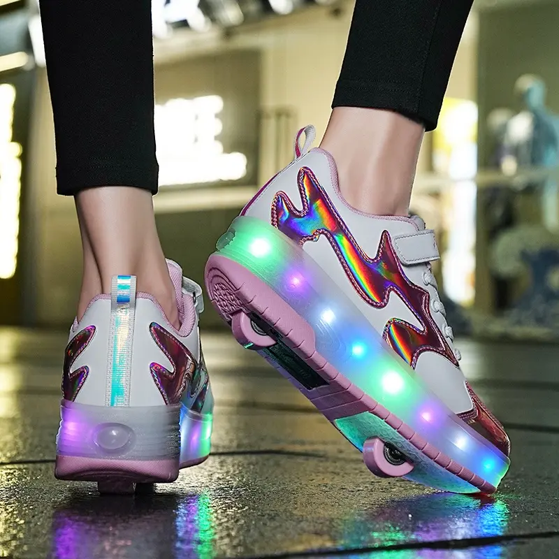 Heelys - giày labuci bánh xe đôi cho trẻ em, giày bánh xe cha mẹ - con cái, giày sạc led, giày lấp lánh cho trẻ em, cỡ 28-40 6