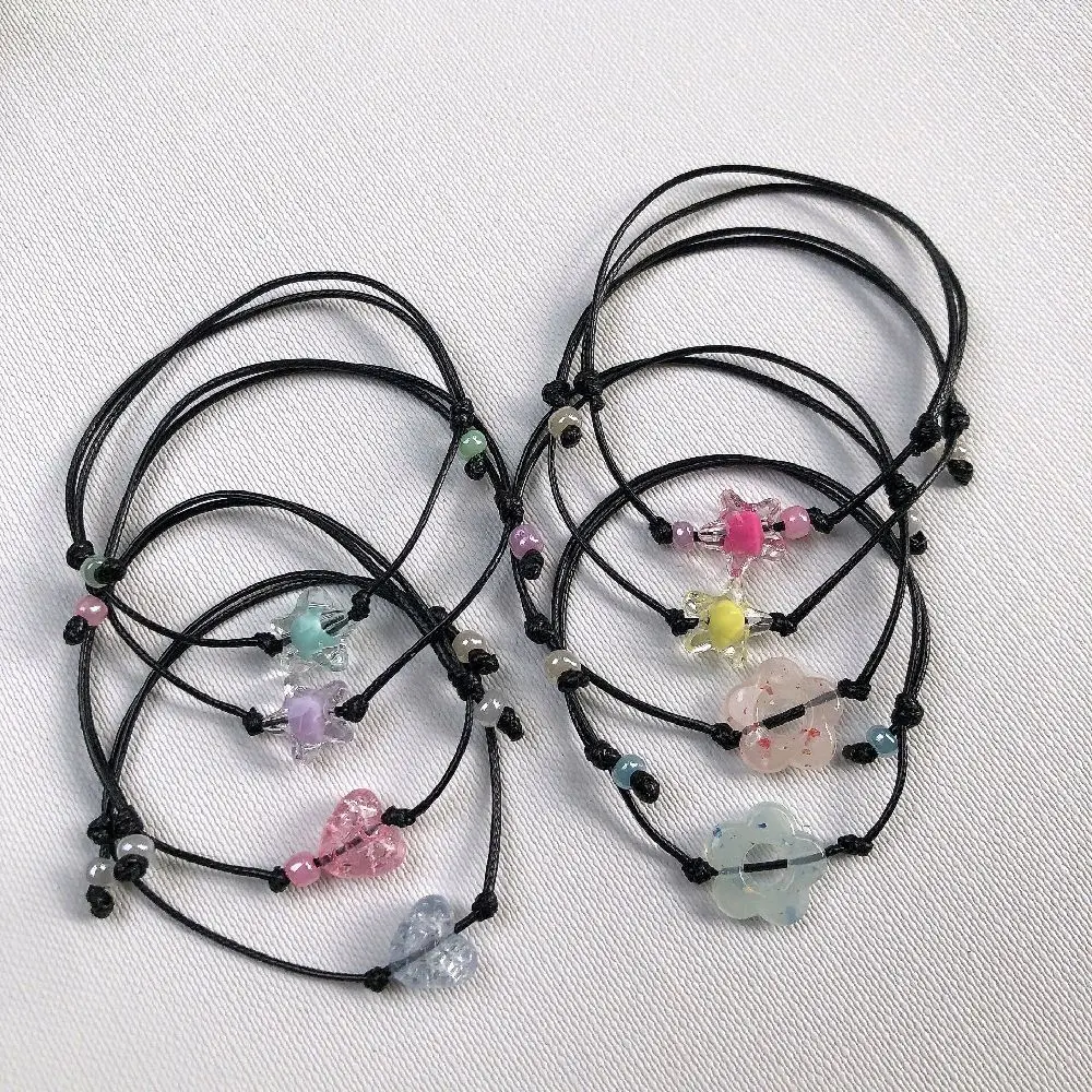 Vòng tay ngôi sao/trái tim/hoa dây rút handmade(hàng có sẵn)