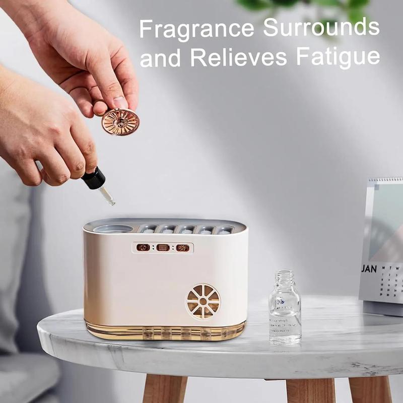 700ml RGB Color Changing Music Sync Humidifier, USB Powered Home Humidifier with Aroma Grid, Mini Humidifier for Bedroom, Gaming Room, Living Room, Essential Diffuser 7