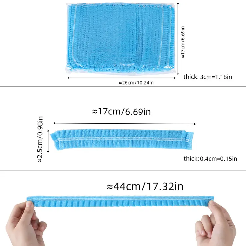 Mũ Tóc Dùng Một Lần, 100 CÁI, 21 Inch, Làm Bằng Vải Không Dệt, Mũ Lưới Tóc Bouffant, Mũ Che Đầu Co Giãn, Thích Hợp Cho Làm Đẹp, Nhà Bếp, Thẩm Mỹ Viện Thực Phẩm, Tiệm Làm Tóc, Tắm 6