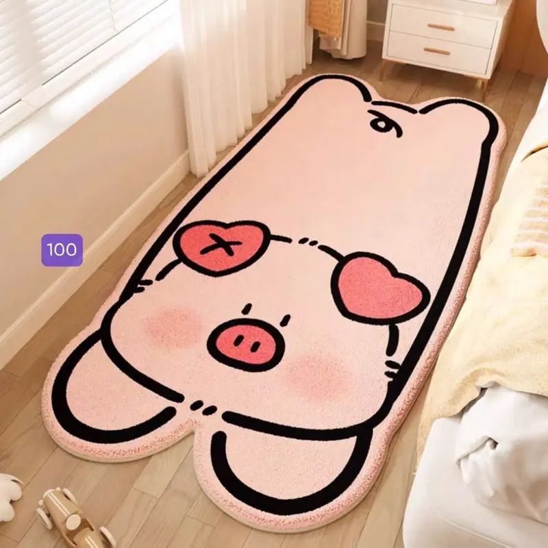 Thảm lông cừu mịn dày dặn mềm mịn đế dệt trải chân giường, decor phòng ngủ, cửa ra vào phòng khách kích thước 50x1m2 1