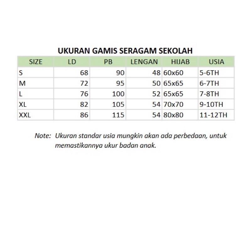 Product Introduction of SERAGAM ANAK SD MODEL GAMIS 1 SET DENGAN KERUDUNG Setelan Muslim Baju Wanita Remaja 2