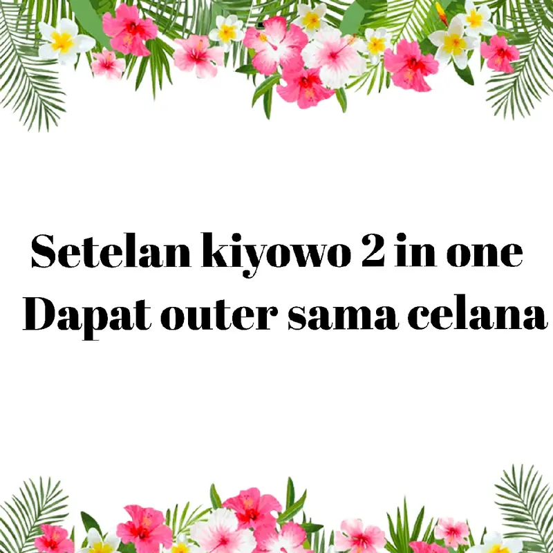 Setelan Kiyowo Anak Perempuan Lengan Panjang, Outer Katun Mikro dan Celana Kringkle Airflow - Ukuran M-L - Cowo 1