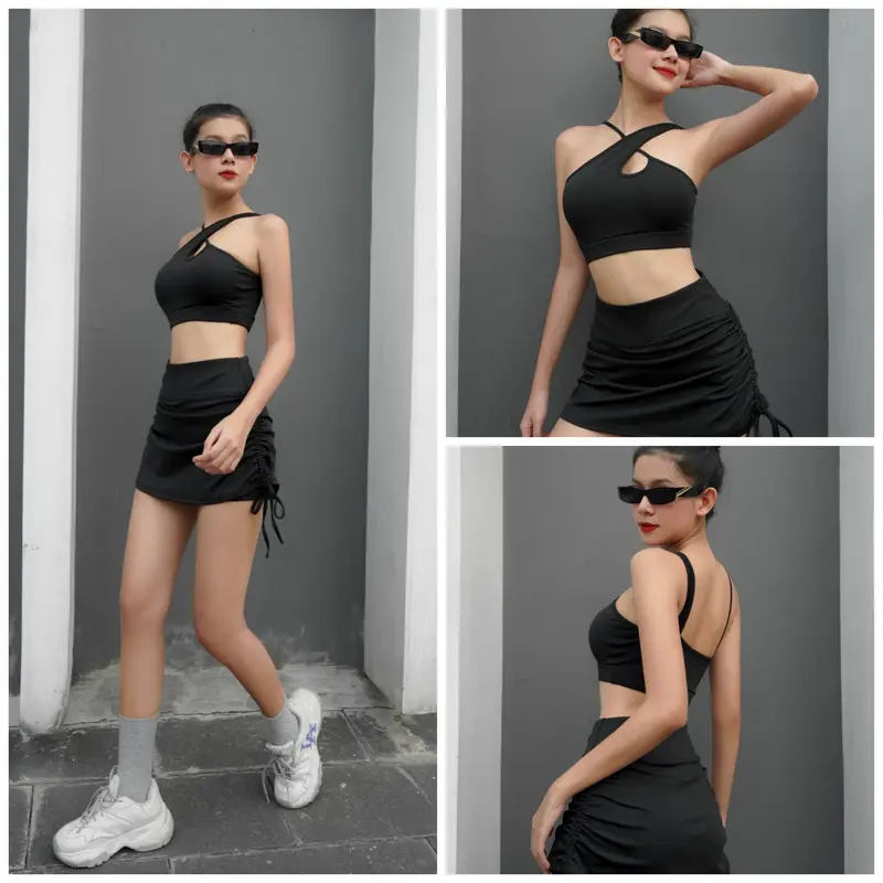Váy Rút 2 Bên Cạp Bằng tập Zumba,Gym, Yoga, Aerobic, Shuffle Dance, thể dục nữ 7