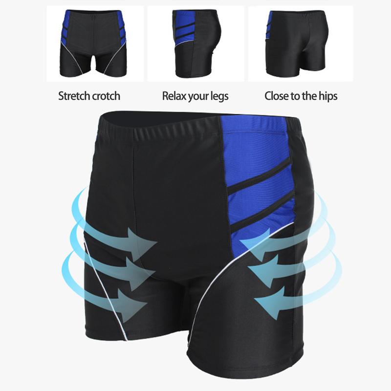 AHnitvang-Men Teens Water Repellent Swimming Shorts Mid-rise Patchwork Color Quick Dry Swimming Trunks Inner Drawstring Breathable Shorts Swimsuit 1