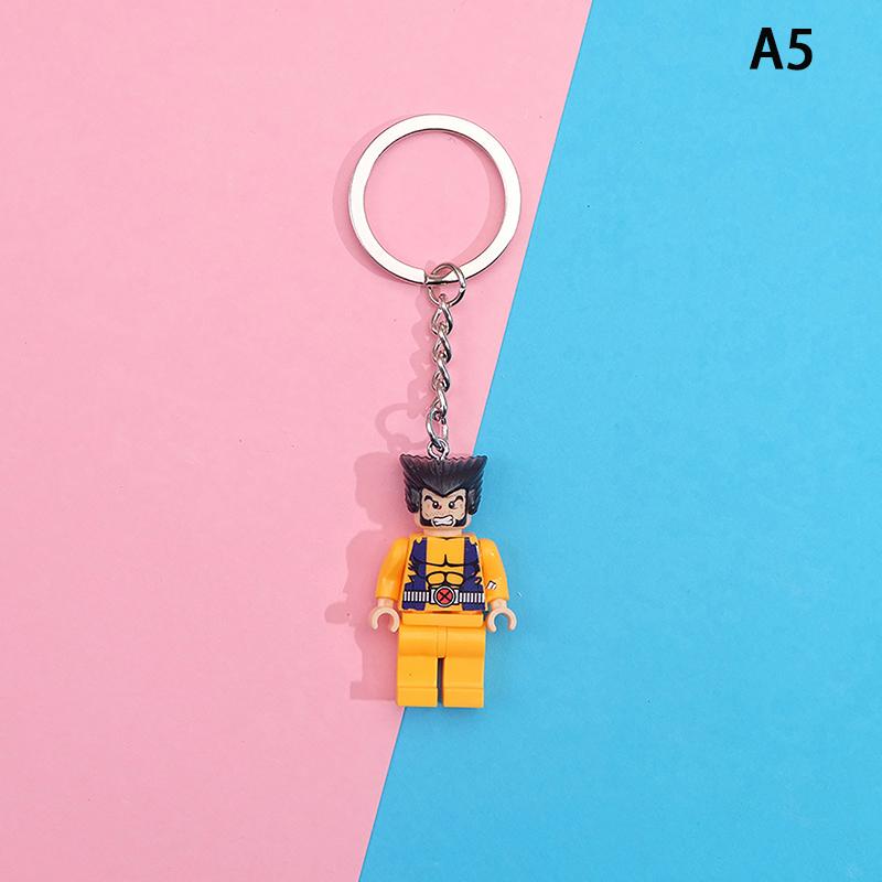 Product Introduction of Anime Building Blocks Model Keychain Little Doll Cartoon Cute Keyring Anime Peripherals Toys For Kids Boys Girls Gift 29
