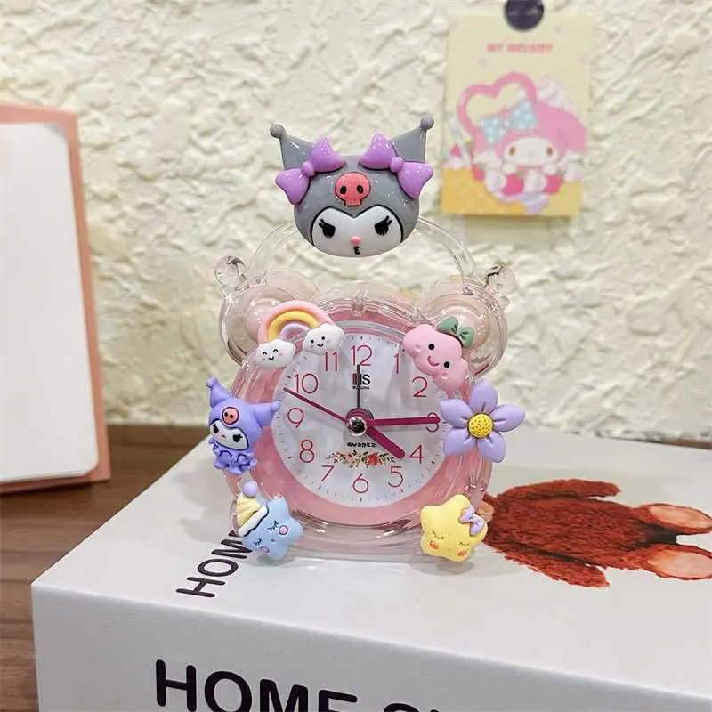 Đồng Hồ Báo Thức Cho Trẻ Em, Thiết Kế Sanrio Đáng Yêu, Thích Hợp Cho Phòng Ngủ Của Bé Gái, Trang Trí Đẹp Mắt, Chỉ Dành Cho Học Sinh, Giúp Tự Kỷ Tử, Thức Dậy, Dụng Cụ Hữu Ích Decor Decor Phòng Trang Trí Nhà Tráng Gương Treo Tường 6