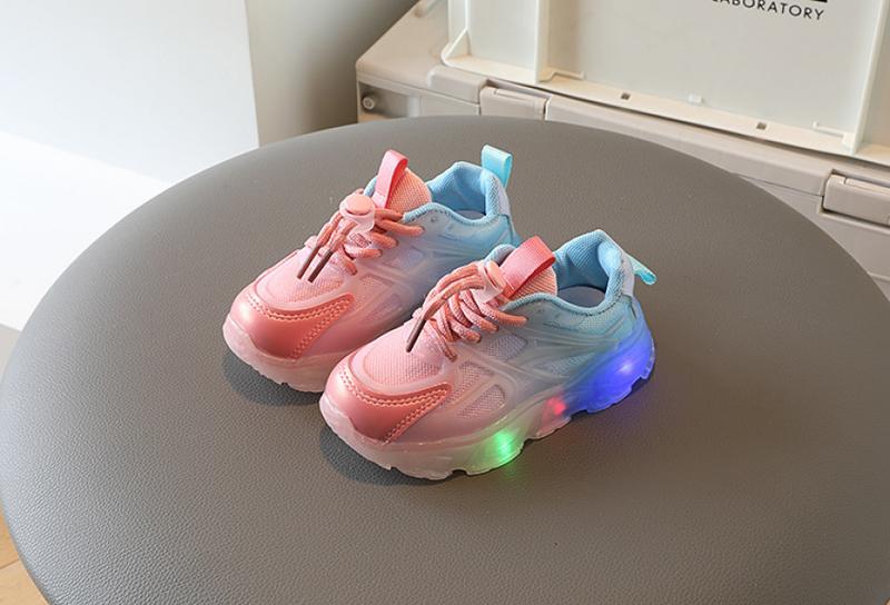 Product Introduction of Children's Sports Shoes Light-Up Shoes Boys 1-5 Years Old Kids Breathable Mesh Shoes Girls Baby Shoes In Stock Manufacturer 16