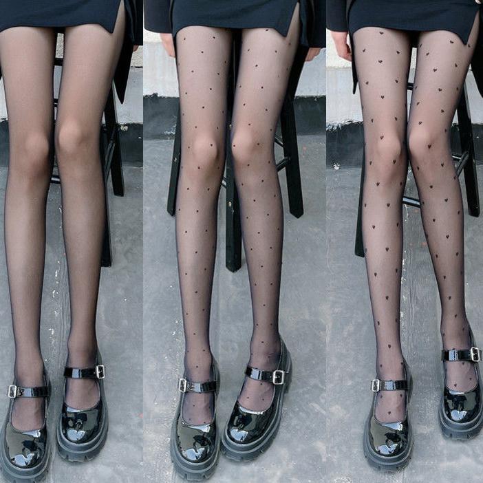 Quần tất đùi nữ cao cổ vớ da lụa dài qua gối phong cách y2k Hàn Quốc giữ ấm chân chống nắng 4 mùa