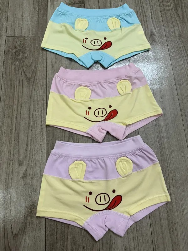 [VIP PRO]. A21 Sét Quần CHÍP ĐÙI BÉ GÁI HÌNH TAI HEO hàng QC Chất Chuẩn Cotton 3