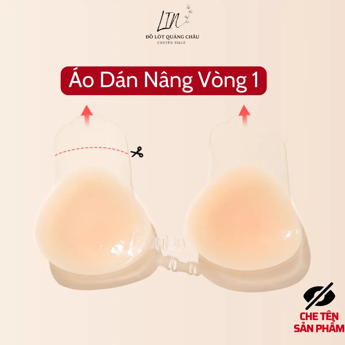 Miếng Dán Silicon Cài Trước Nâng Vòng 1 Tạo Khe Chống Chảy Xệ Linstore 173 Nữ Women Bra
